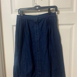 Vintage denim midi skirt